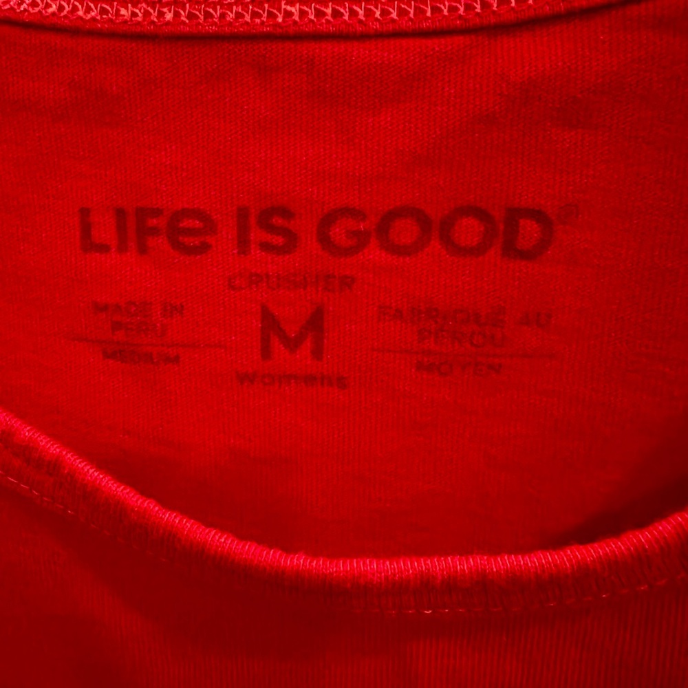 Life is Good Red Dog Graphic Tank Top - Picture 5 of 7